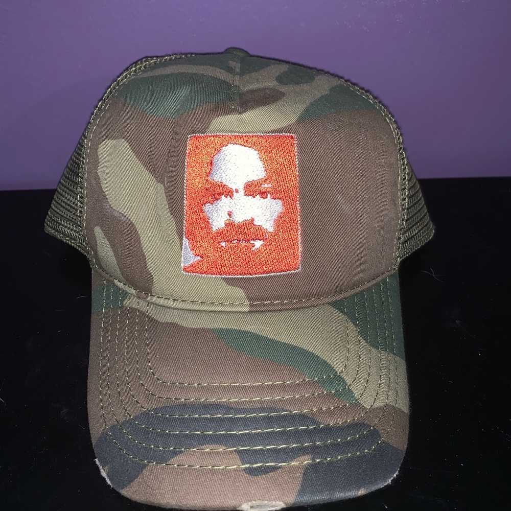 Charles Manson camo/mesh hat